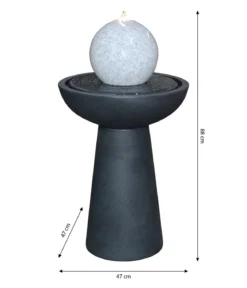 Dehner Polyethylen-Gartenbrunnen Aurora, solarfähig, ca. H88 cm