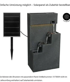 Dehner Polyethylen-Gartenbrunnen Gradino, solarfähig, ca. H80,5 cm