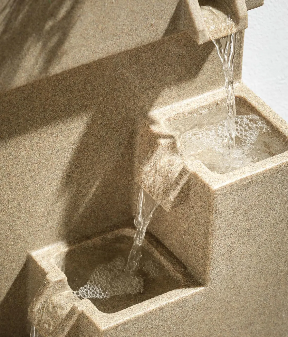 Dehner Polyethylen-Gartenbrunnen Gradino, solarfähig, ca. H80,5 cm