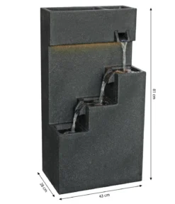 Dehner Polyethylen-Gartenbrunnen Gradino, solarfähig, ca. H80,5 cm