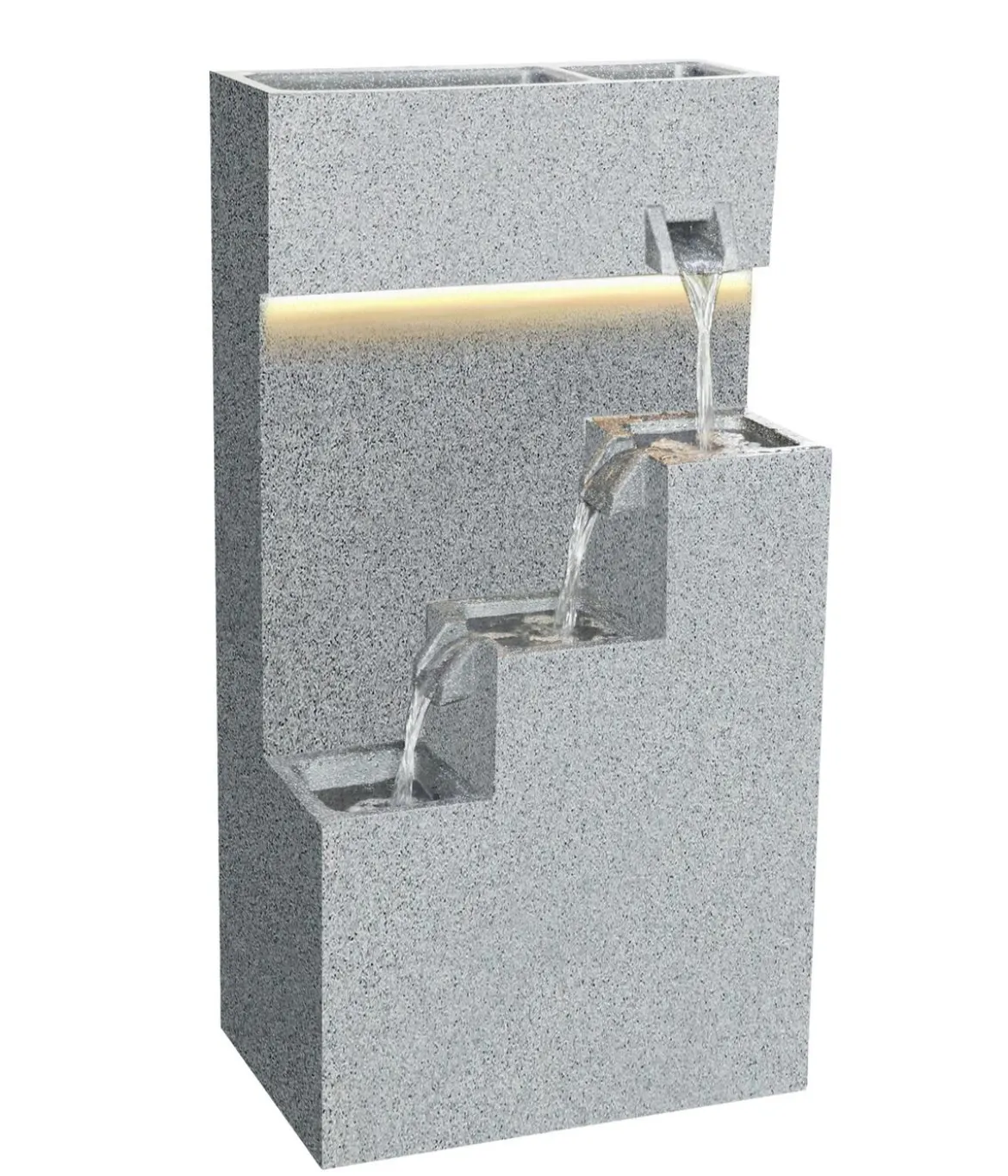 Dehner Polyethylen-Gartenbrunnen Gradino, solarfähig, ca. H80,5 cm