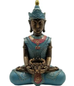 Dehner Polyresin-Buddha, ca. H34,5 cm