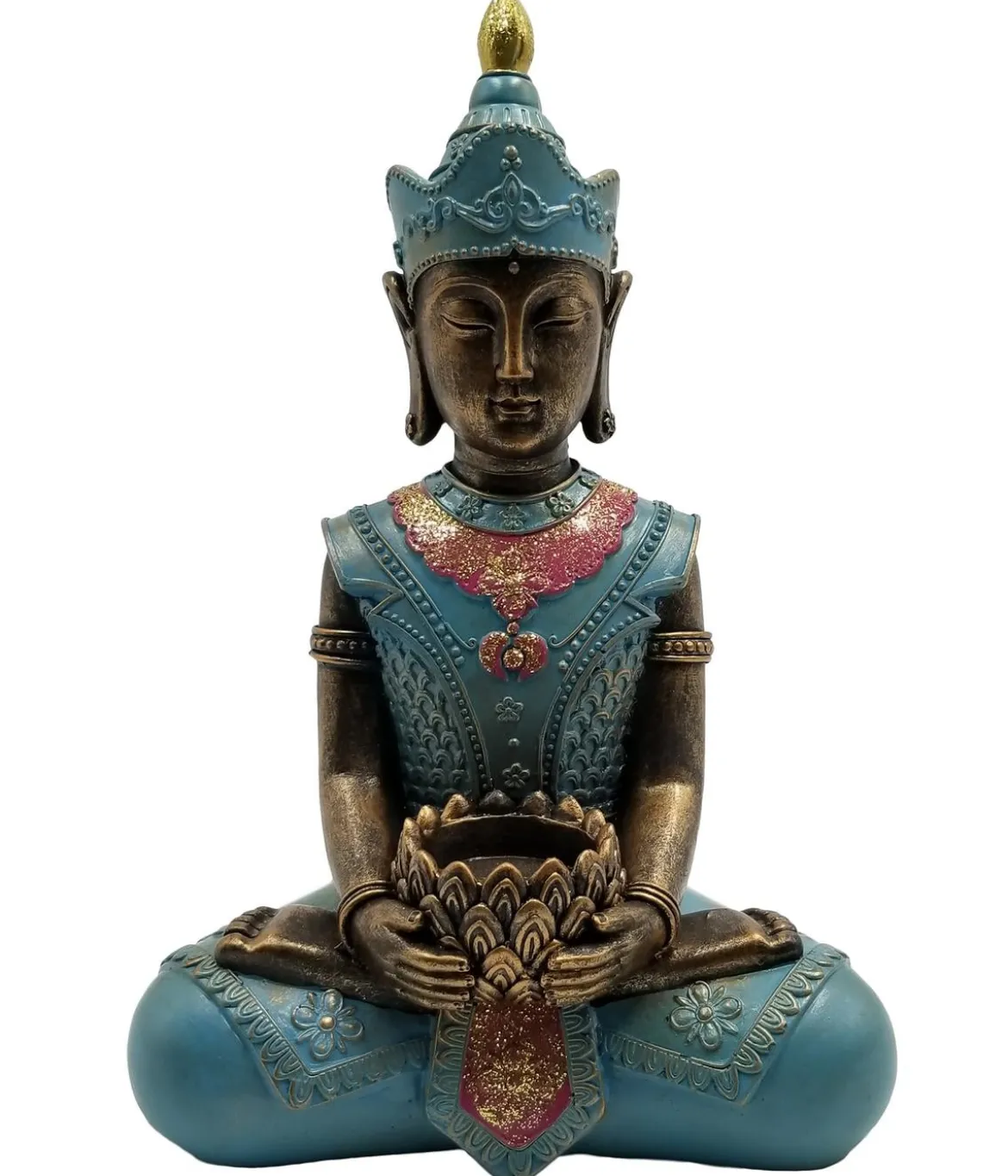 Dehner Polyresin-Buddha, ca. H34,5 cm