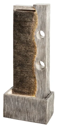 Dehner Polyresin-Gartenbrunnen Eclipse, solarfähig, ca. H100 cm