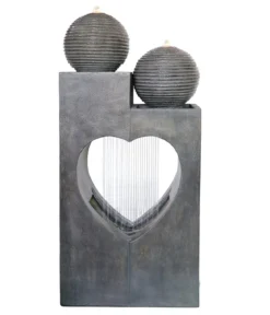 Dehner Polyresin-Gartenbrunnen Amor, solarfähig, ca. H99 cm