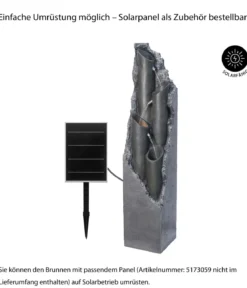 Dehner Polyresin-Gartenbrunnen Tubi, solarfähig, ca. H113 cm