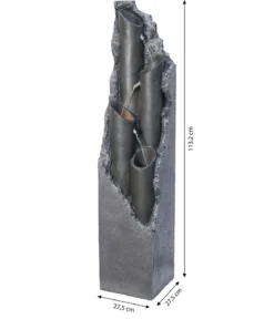 Dehner Polyresin-Gartenbrunnen Tubi, solarfähig, ca. H113 cm