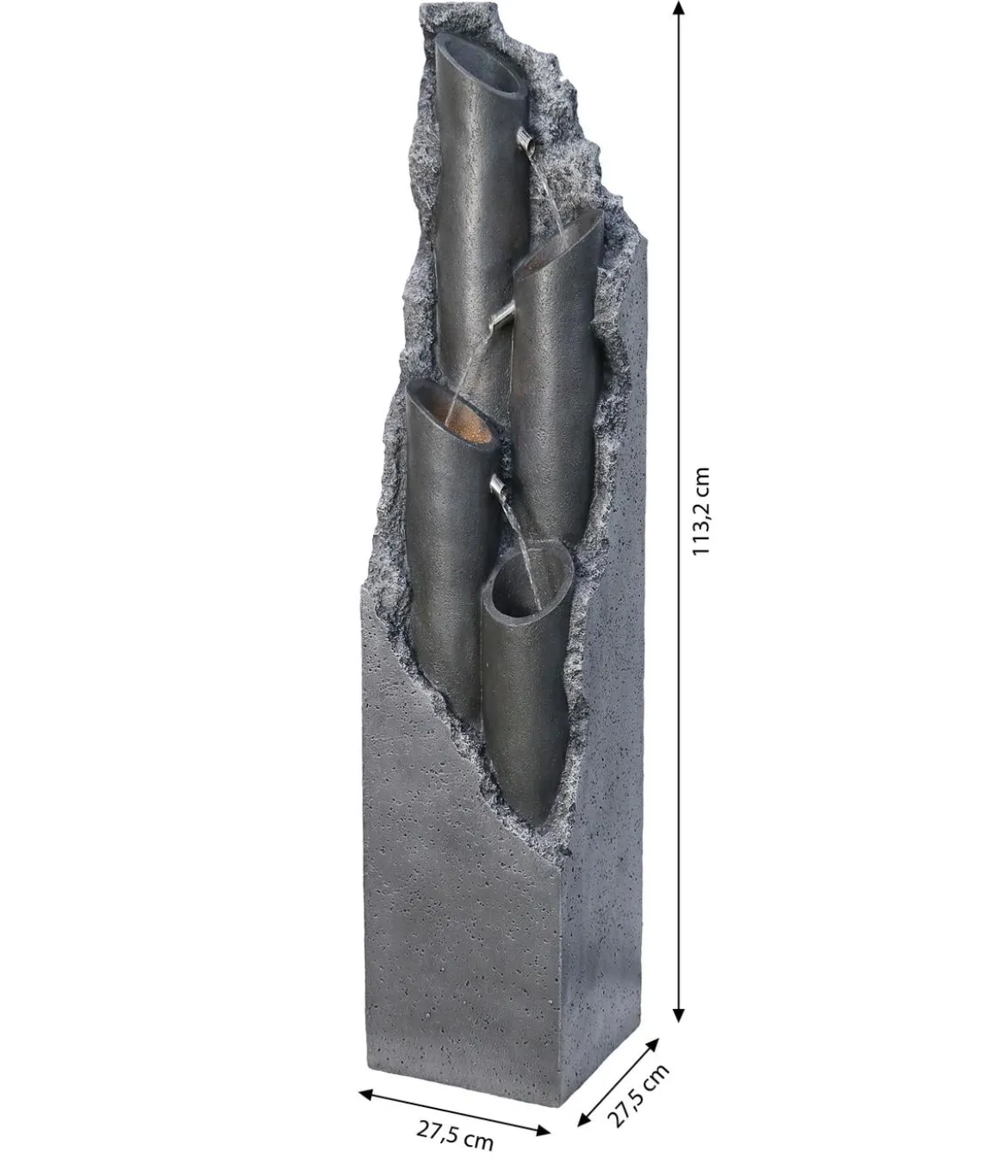 Dehner Polyresin-Gartenbrunnen Tubi, solarfähig, ca. H113 cm