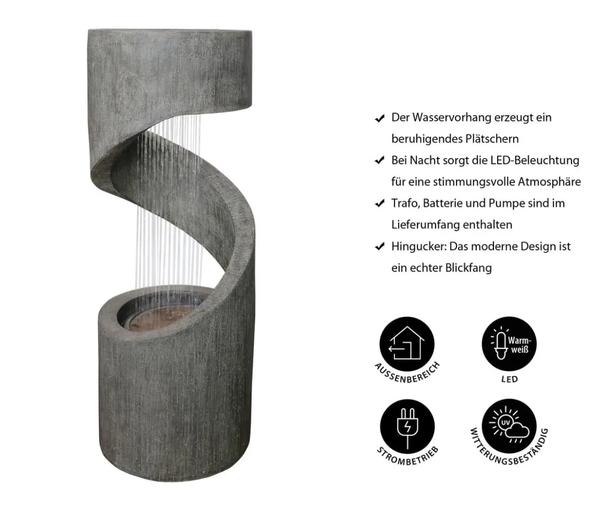 Dehner Polyresin-Gartenbrunnen Ronda, solarfähig, ca. H79,5 cm