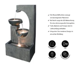 Dehner Polyresin-Gartenbrunnen Lorca, solarfähig, ca. H81 cm