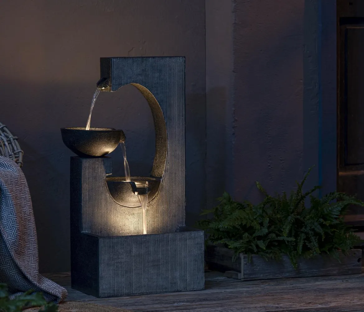 Dehner Polyresin-Gartenbrunnen Lorca, solarfähig, ca. H81 cm