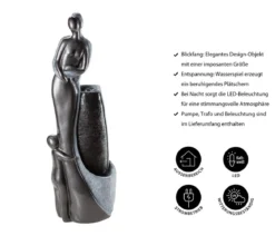 Dehner Polyresin-Gartenbrunnen Family, solarfähig, ca. H120 cm