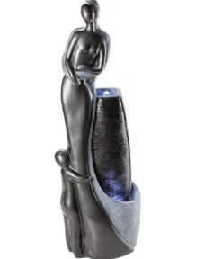 Dehner Polyresin-Gartenbrunnen Family, solarfähig, ca. H120 cm