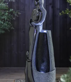 Dehner Polyresin-Gartenbrunnen Family, solarfähig, ca. H120 cm