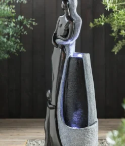 Dehner Polyresin-Gartenbrunnen Family, solarfähig, ca. H120 cm