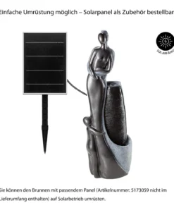 Dehner Polyresin-Gartenbrunnen Family, solarfähig, ca. H120 cm