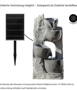 Dehner Polyresin-Gartenbrunnen Circ, solarfähig, ca. H89 cm