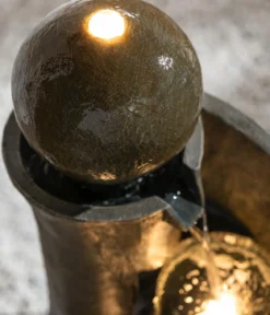 Dehner Polyresin-Gartenbrunnen Acapulco, solarfähig, ca. H100 cm