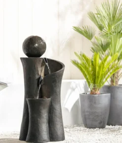 Dehner Polyresin-Gartenbrunnen Acapulco, solarfähig, ca. H100 cm