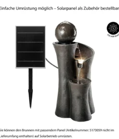 Dehner Polyresin-Gartenbrunnen Acapulco, solarfähig, ca. H100 cm