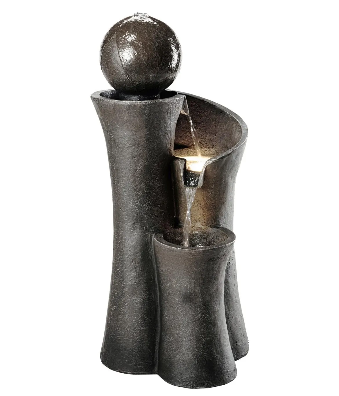 Dehner Polyresin-Gartenbrunnen Acapulco, solarfähig, ca. H100 cm