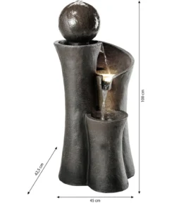 Dehner Polyresin-Gartenbrunnen Acapulco, solarfähig, ca. H100 cm