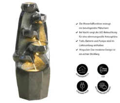 Dehner Polyresin-Gartenbrunnen Cala, solarfähig, ca. H91 cm