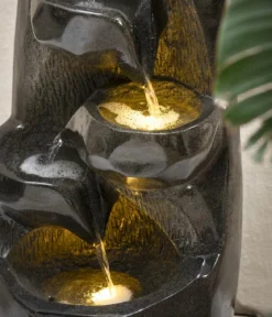 Dehner Polyresin-Gartenbrunnen Cala, solarfähig, ca. H91 cm