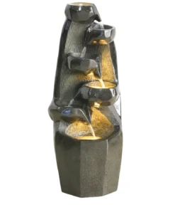 Dehner Polyresin-Gartenbrunnen Cala, solarfähig, ca. H91 cm