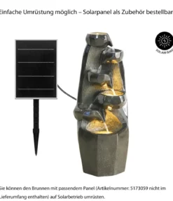 Dehner Polyresin-Gartenbrunnen Cala, solarfähig, ca. H91 cm
