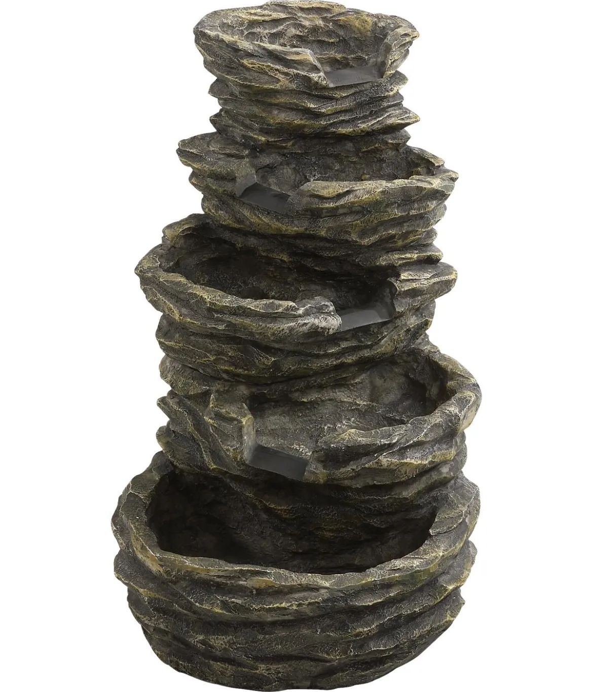 Dehner Polyresin-Gartenbrunnen Roccia, solarfähig, ca.H99 cm