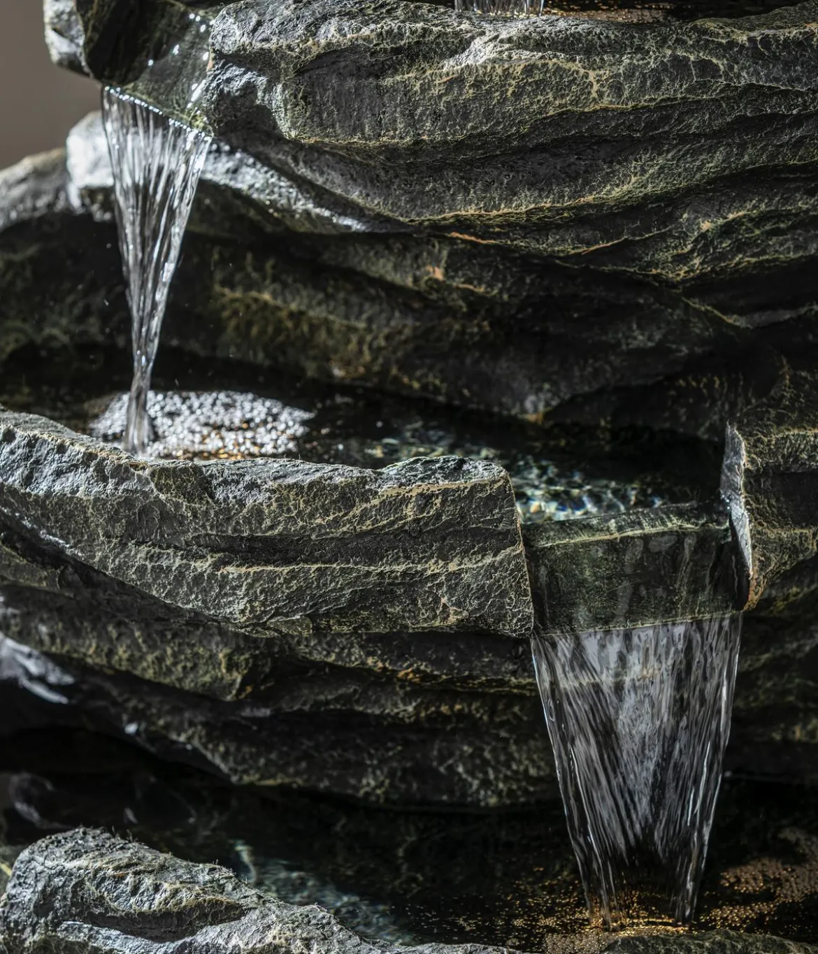 Dehner Polyresin-Gartenbrunnen Roccia, ca.H150 cm
