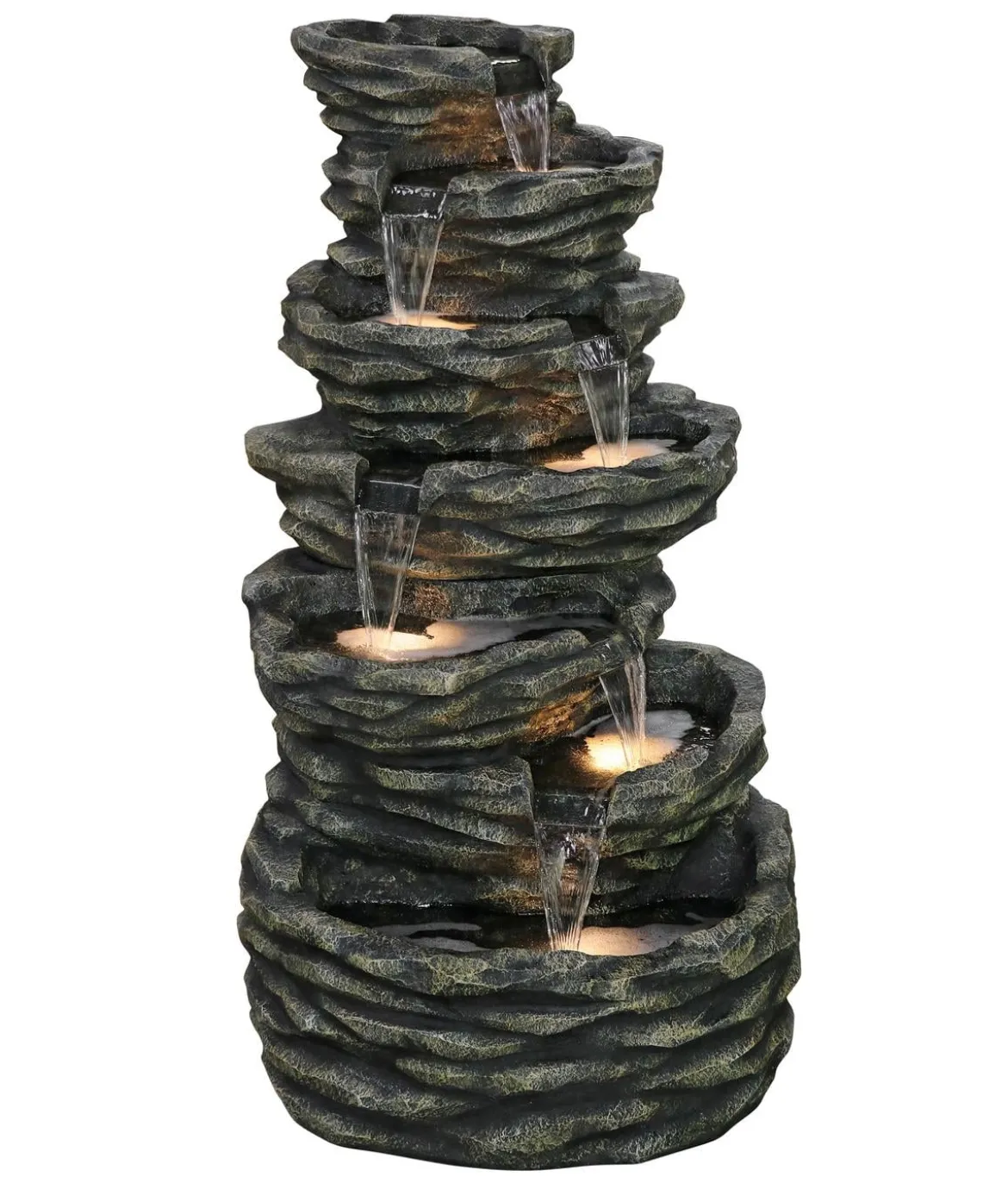 Dehner Polyresin-Gartenbrunnen Roccia, ca.H150 cm