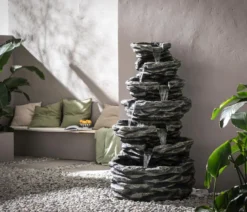 Dehner Polyresin-Gartenbrunnen Roccia, ca.H150 cm