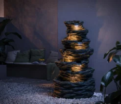 Dehner Polyresin-Gartenbrunnen Roccia, ca.H150 cm