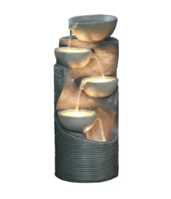 Dehner Polyresin-Gartenbrunnen Salo, solarfähig, ca. H81 cm
