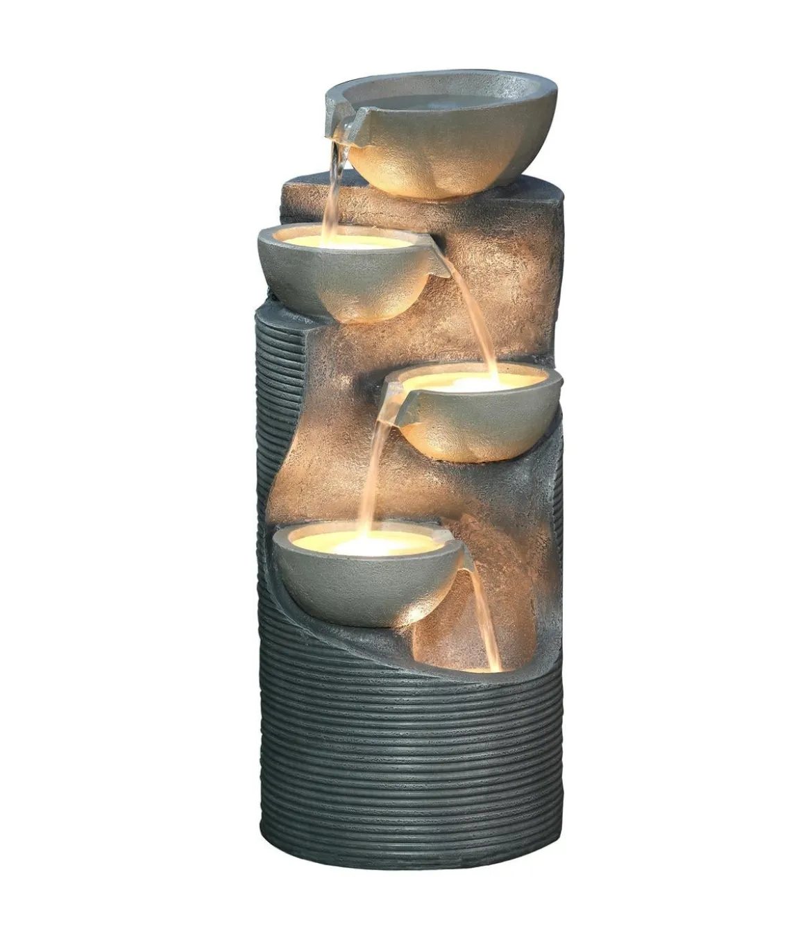 Dehner Polyresin-Gartenbrunnen Salo, solarfähig, ca. H81 cm