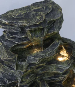 Dehner Polyresin-Gartenbrunnen Salto, solarfähig, ca. H99 cm