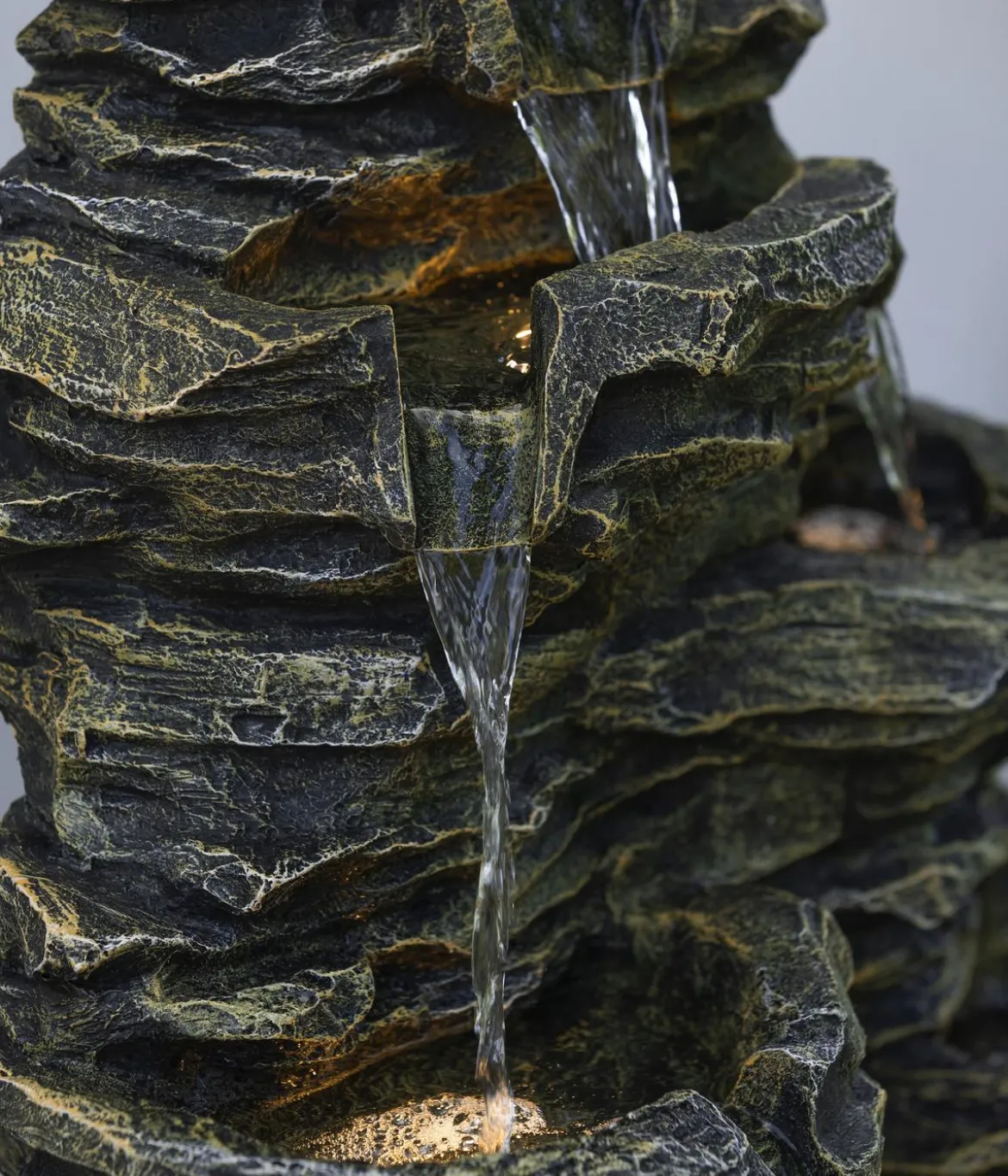 Dehner Polyresin-Gartenbrunnen Salto, solarfähig, ca. H99 cm