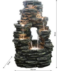 Dehner Polyresin-Gartenbrunnen Salto, solarfähig, ca. H99 cm