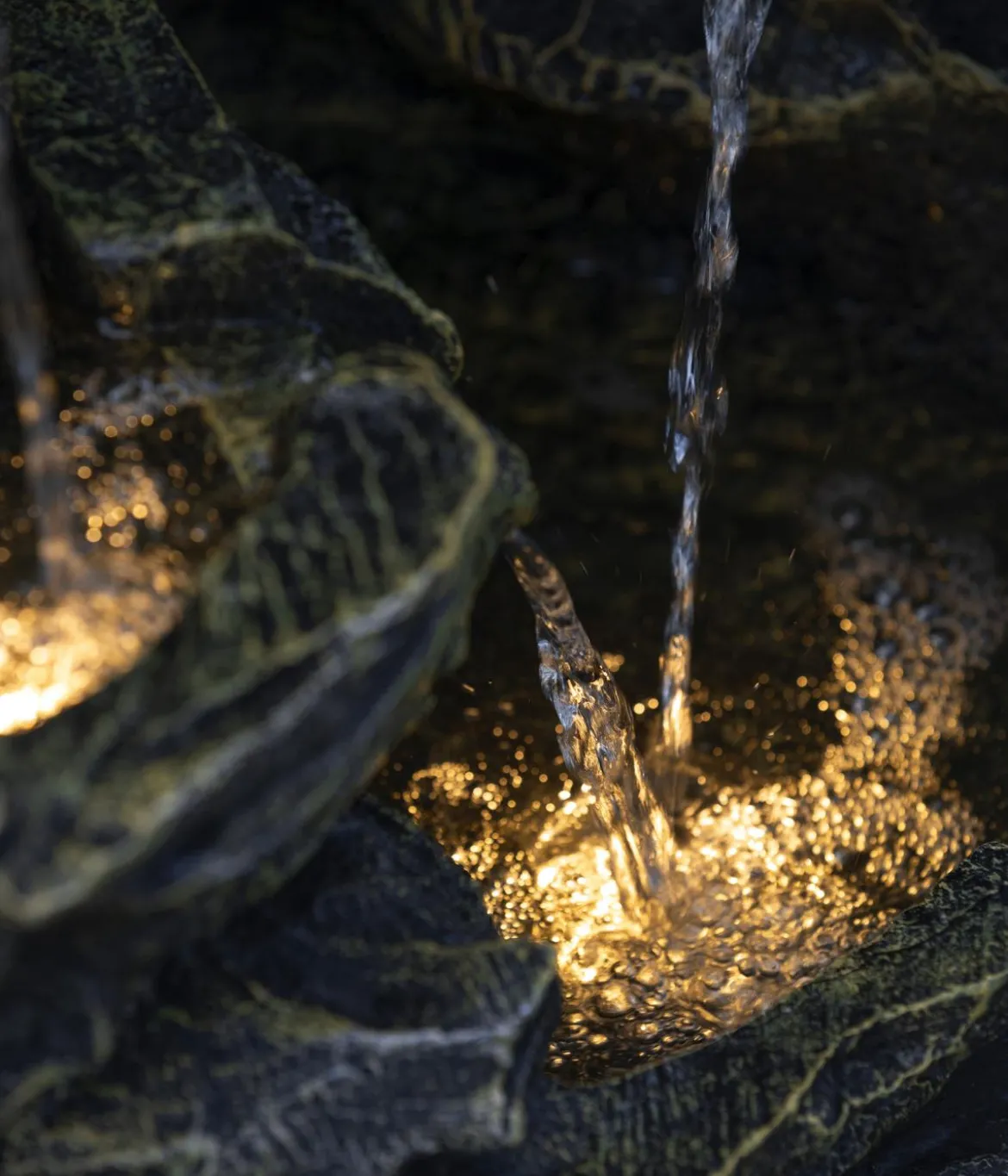 Dehner Polyresin-Gartenbrunnen Salto, solarfähig, ca. H99 cm