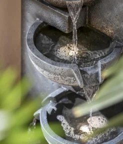 Dehner Polyresin-Gartenbrunnen Merkur, solarfähig, ca. H91 cm