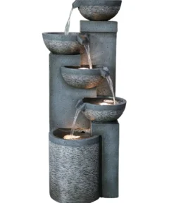 Dehner Polyresin-Gartenbrunnen Merkur, solarfähig, ca. H91 cm