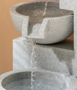 Dehner Polyresin-Gartenbrunnen Samson, solarfähig, ca. H100 cm