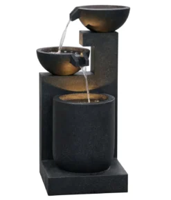 Dehner Polyresin-Gartenbrunnen Samson, solarfähig, ca. H100 cm