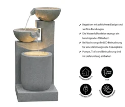 Dehner Polyresin-Gartenbrunnen Samson, solarfähig, ca. H100 cm
