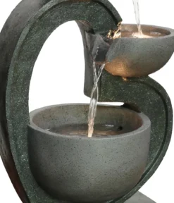 Dehner Polyresin-Gartenbrunnen Heart, solarfähig, ca. H72,5 cm