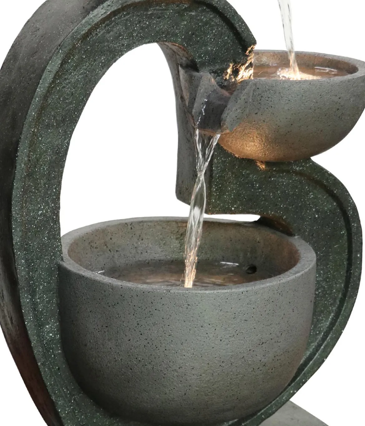 Dehner Polyresin-Gartenbrunnen Heart, solarfähig, ca. H72,5 cm