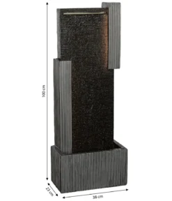 Dehner Polyresin-Gartenbrunnen Minerva, solarfähig, ca. H100 cm
