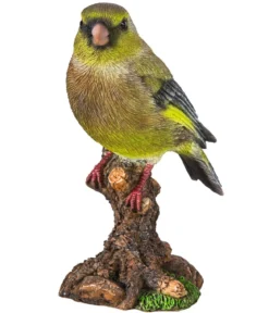 Dehner Polyresin-Stieglitz auf Baumstumpf, ca. H15 cm